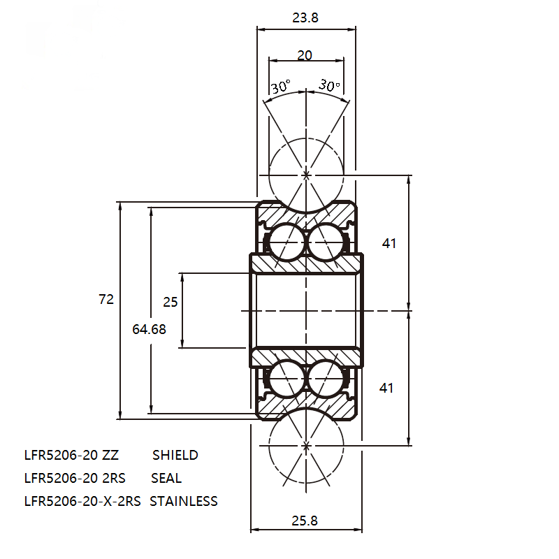  LFR5206-20 KDD BEARING