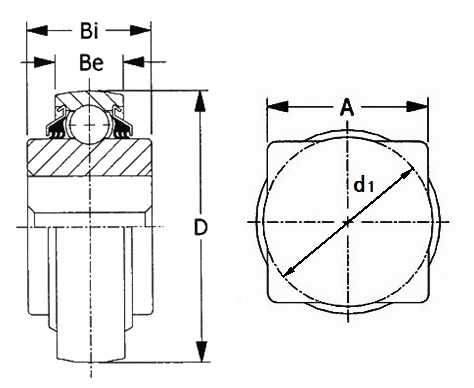 Bearings W208PPB6 size 