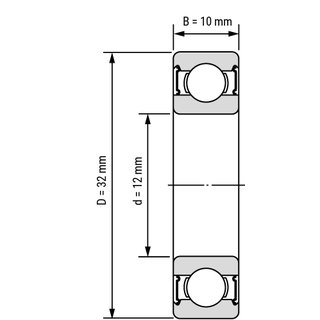 6201 bearing size 