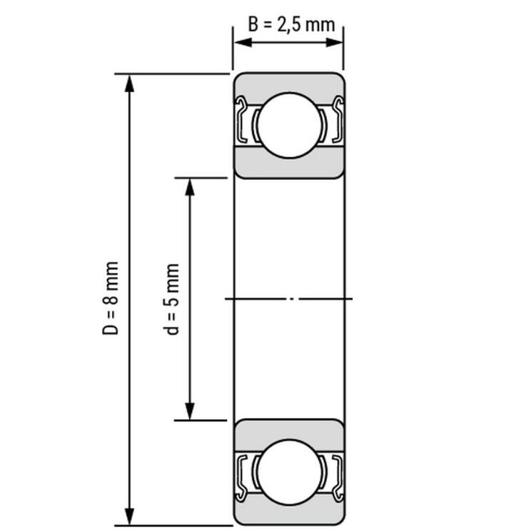 mr85 bearing dimension 