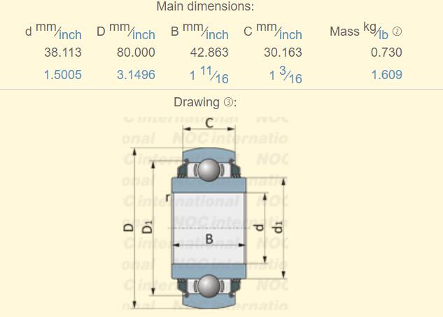 W208PPB23 bearing 